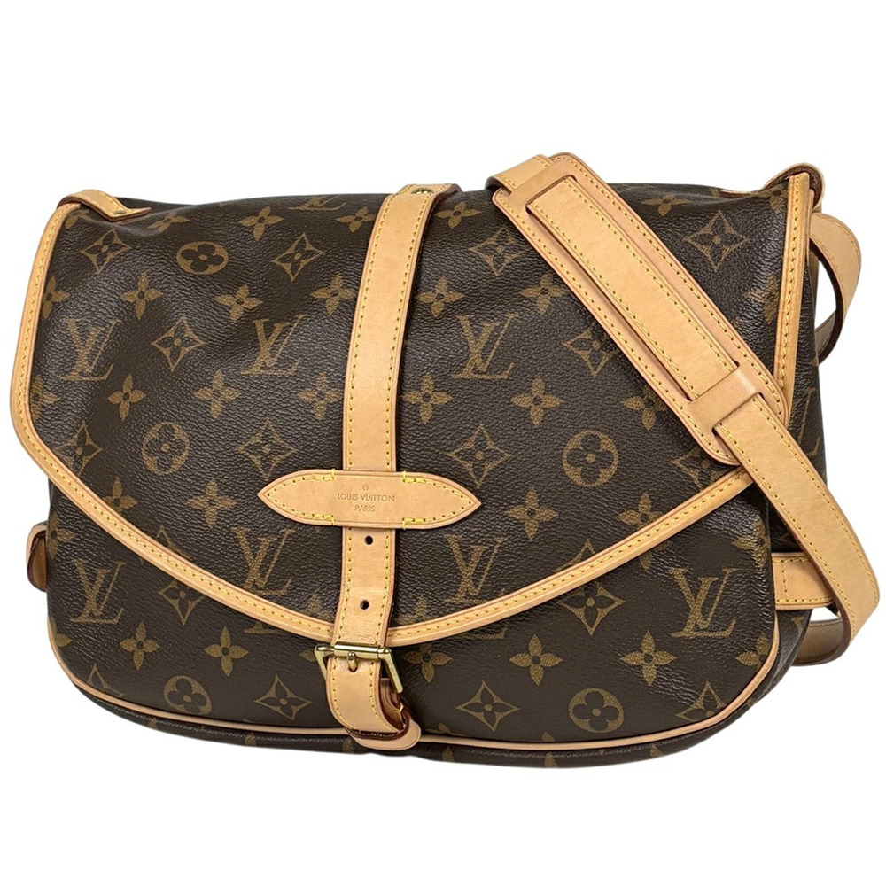 Louis Vuitton Saumur Crossbody Bag Monogram Brown